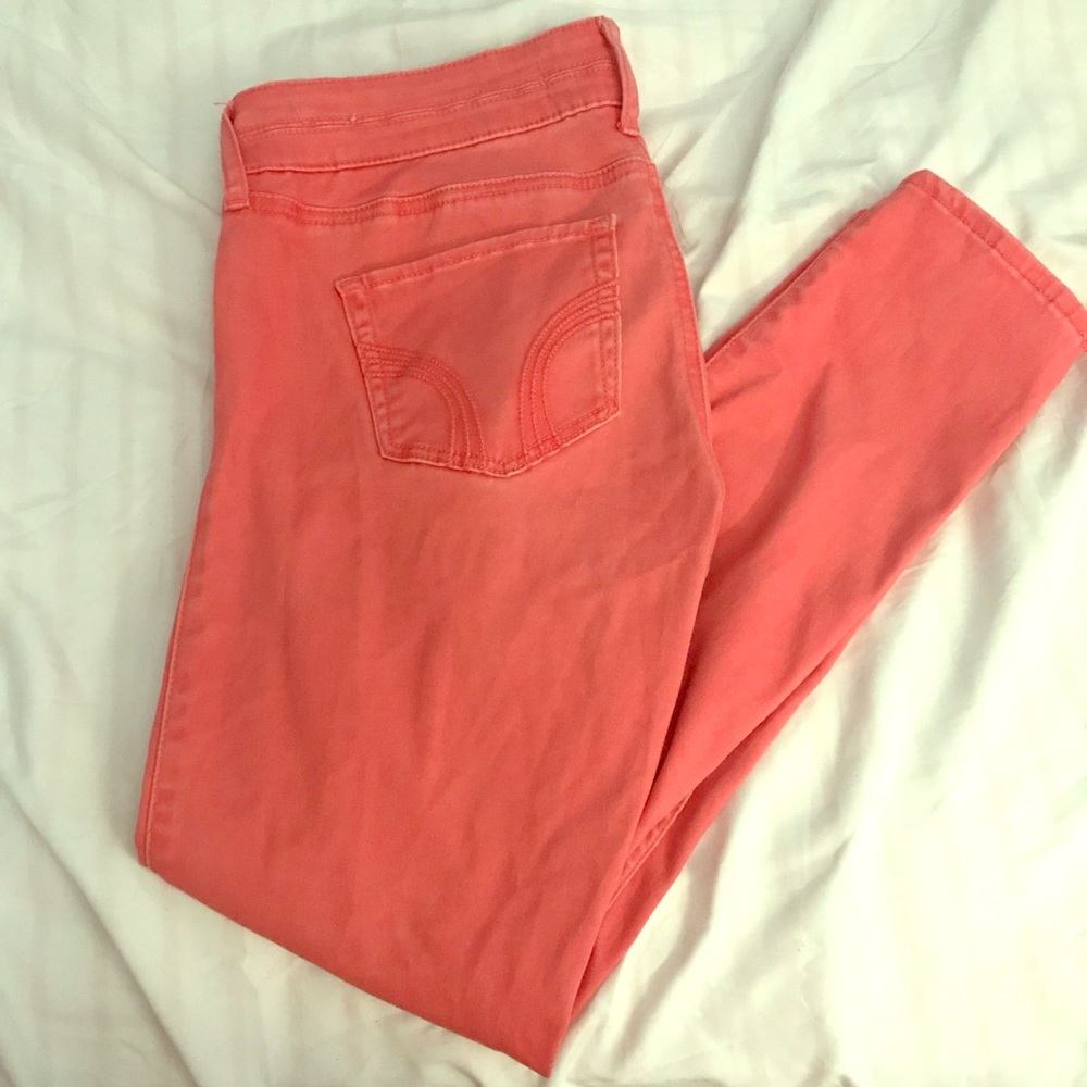 Coral/Pink Hollister Jeggings